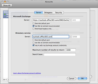 configure outlook for mac for office 365